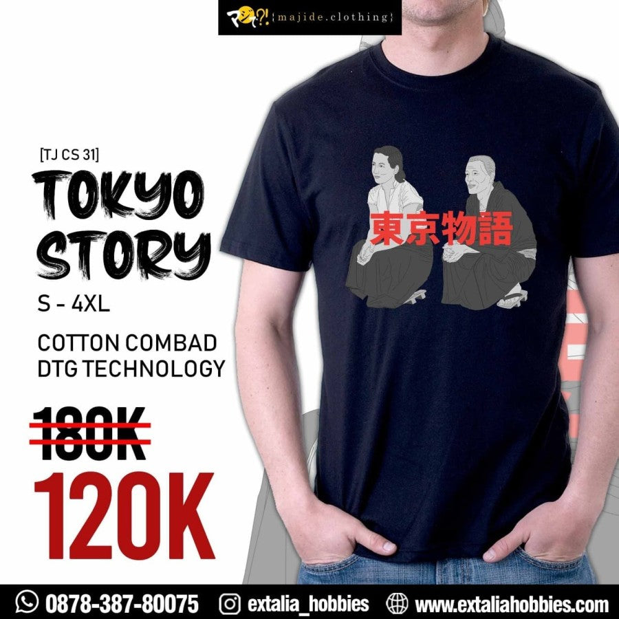 MAJIDE KAOS T-SHIRT JEPANG PREMIUM LIMITED EDITION - TOKYO STORY (BLACK / WHITE) MAJIDE KAOS T-SHIRT JEPANG PREMIUM LIMITED EDITION - TOKYO STORY (BLACK / WHITE)